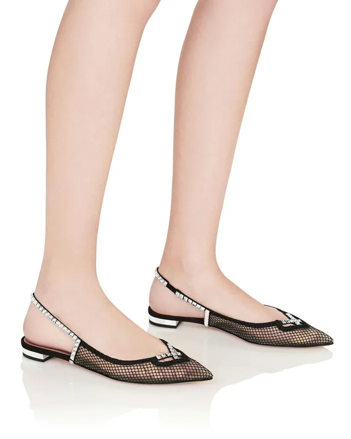 Forbidden Love Flat Black Women Aquazzura Flats Forbidden Love Flat Black Women Aquazzura Flats