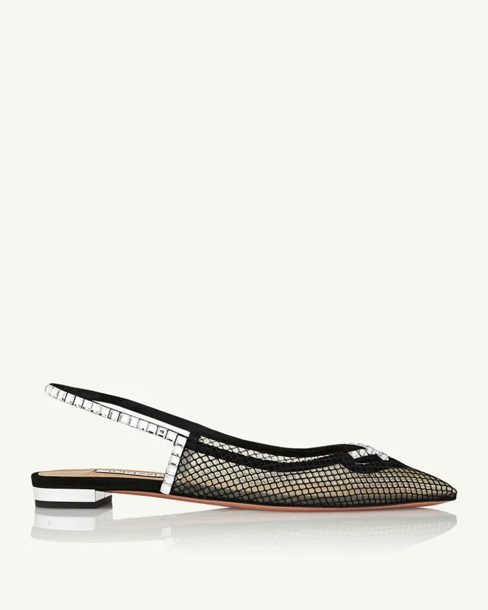 Forbidden Love Flat Black Women Aquazzura Flats Forbidden Love Flat Black Women Aquazzura Flats