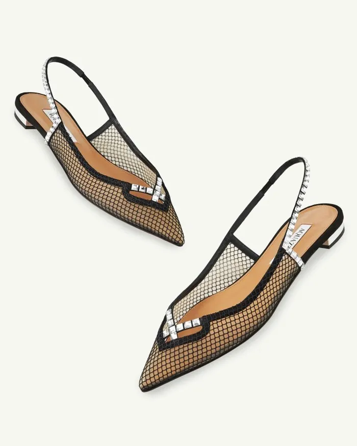 Forbidden Love Flat Black Women Aquazzura Flats Forbidden Love Flat Black Women Aquazzura Flats