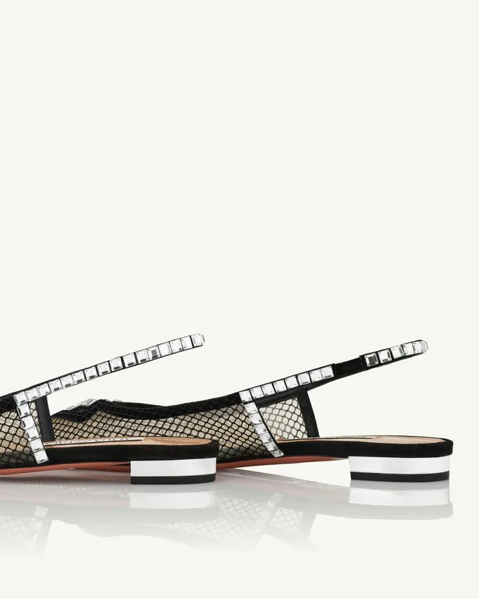 Forbidden Love Flat Black Women Aquazzura Flats Forbidden Love Flat Black Women Aquazzura Flats