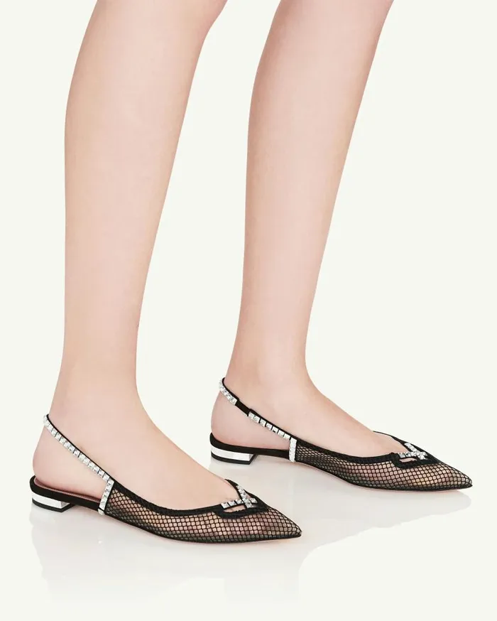 Forbidden Love Flat Black Women Aquazzura Flats Forbidden Love Flat Black Women Aquazzura Flats