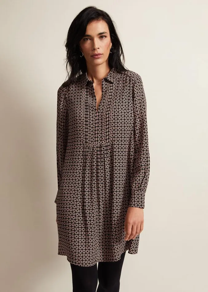 Fran Geo Swing Dress Blackmulti Women Phase Eight Dresses