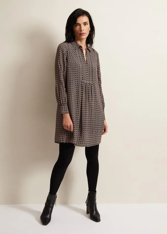 Fran Geo Swing Dress Blackmulti Women Phase Eight Dresses