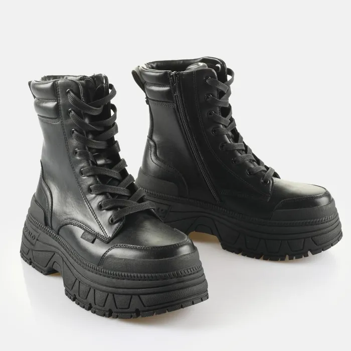 Fusion Lace Up Mid Black Buffalo Platforms Fusion Lace Up Mid Black Buffalo Platforms