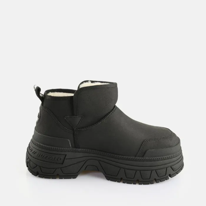 Fusion Slip On Lo Warm Black Buffalo Platforms