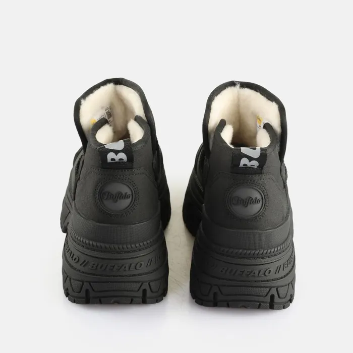 Fusion Slip On Lo Warm Black Buffalo Platforms