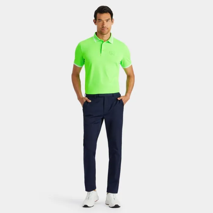 GFORE EMBOSSED LOGO BANDED SLEEVE TECH PIQU POLO Gecko Men Polos and Shirts