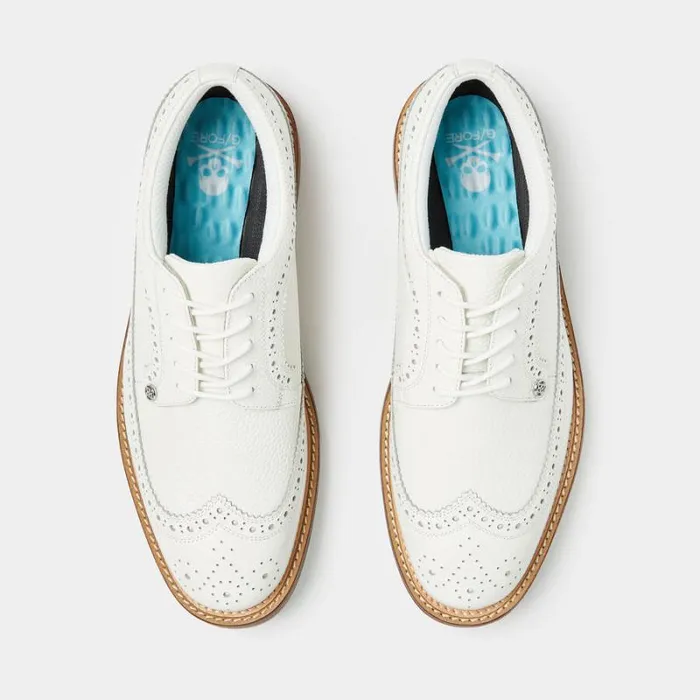 GFORE MEN039S GALLIVANTER LEATHER LUXE SOLE LONGWING GOLF SHOE Snow Men Golf Shoes