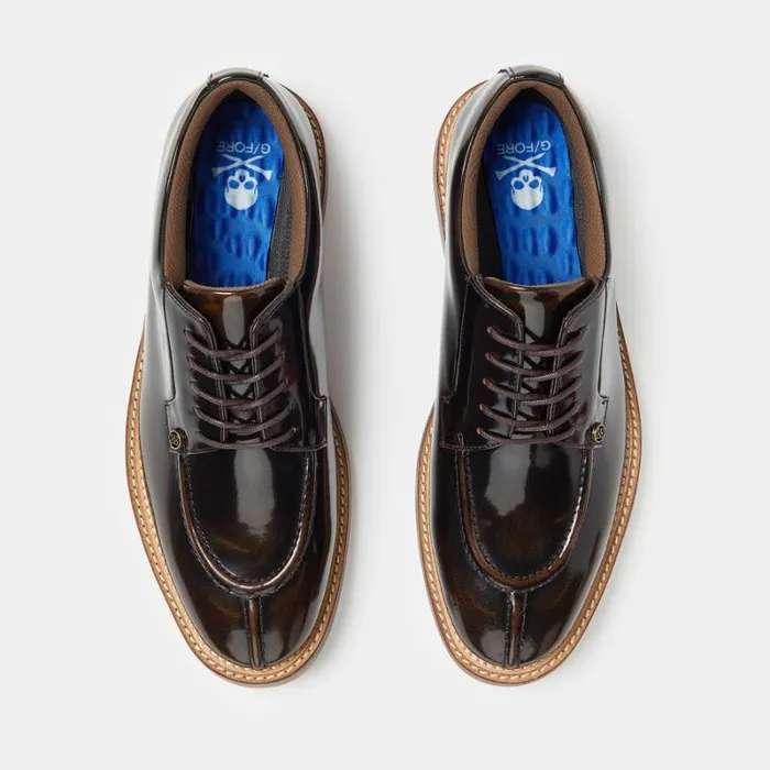 GFORE MEN039S GALLIVANTER LUXE LEATHER SOLE SPLIT TOE GOLF SHOE Espresso Men Golf Shoes