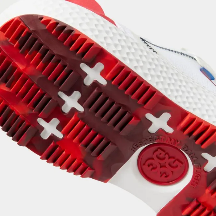 GFORE MEN039S MG4X2 KNIT STRIPED QUARTER G HYBRID GOLF CROSS TRAINER Poppy Men Street Shoes