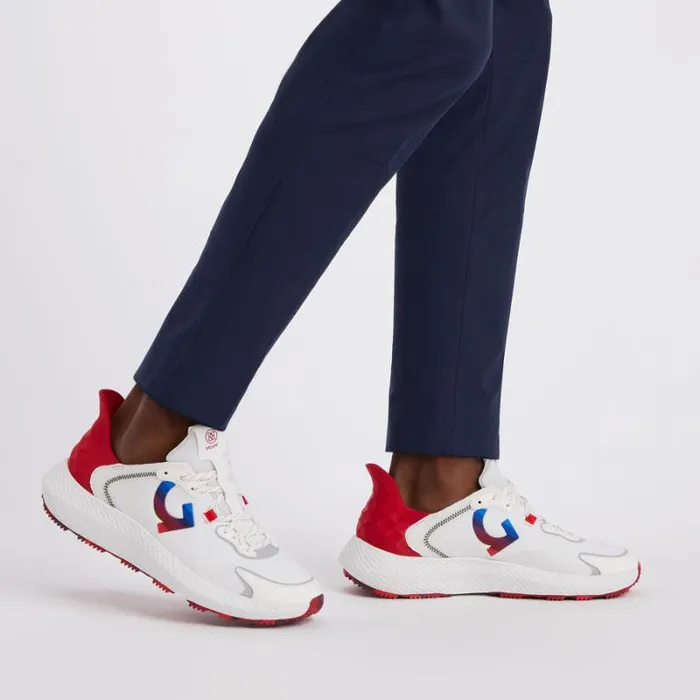 GFORE MEN039S MG4X2 KNIT STRIPED QUARTER G HYBRID GOLF CROSS TRAINER Poppy Men Street Shoes