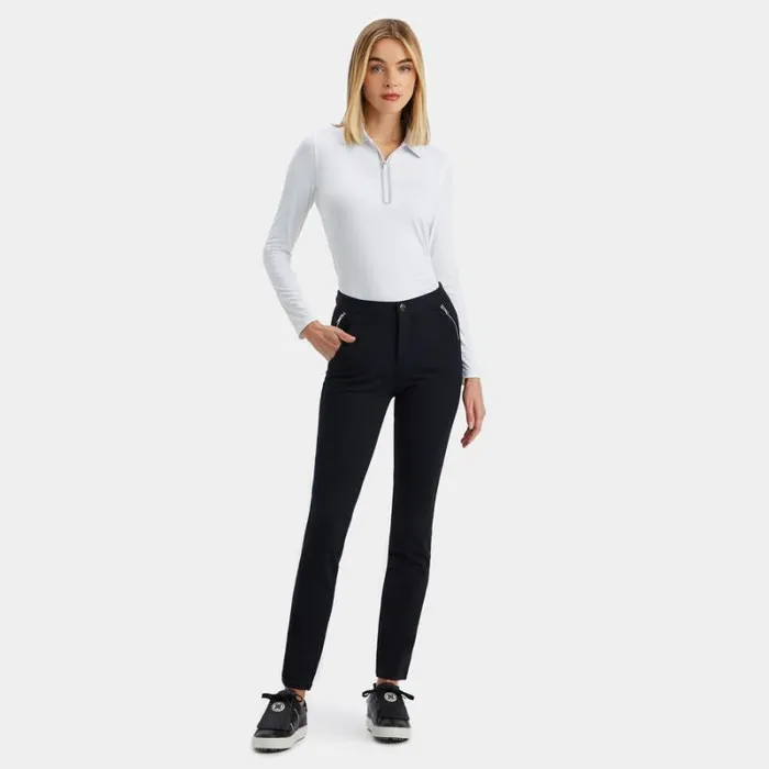 GFORE SILKY TECH NYLON QUARTER ZIP POLO Snow Women Polos