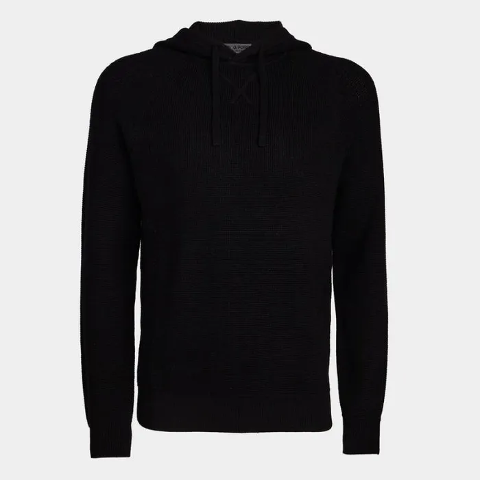 GFORE WAFFLE STITCH MERINO WOOL HOODED SWEATER Onyx Men Sweaters