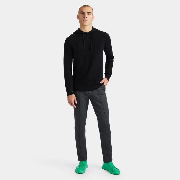 GFORE WAFFLE STITCH MERINO WOOL HOODED SWEATER Onyx Men Sweaters