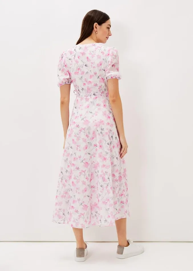 Gabriella Floral Wrap Dress Pink Multi Women Phase Eight Dresses