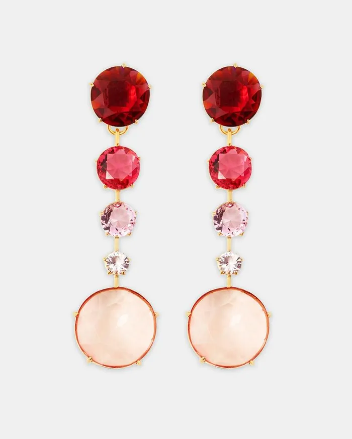 Galactic Crystal Degrade039 Earrings Pink Women Aquazzura Jewelry Galactic Crystal Degrade039 Earrings Pink Women Aquazzura Jewelry