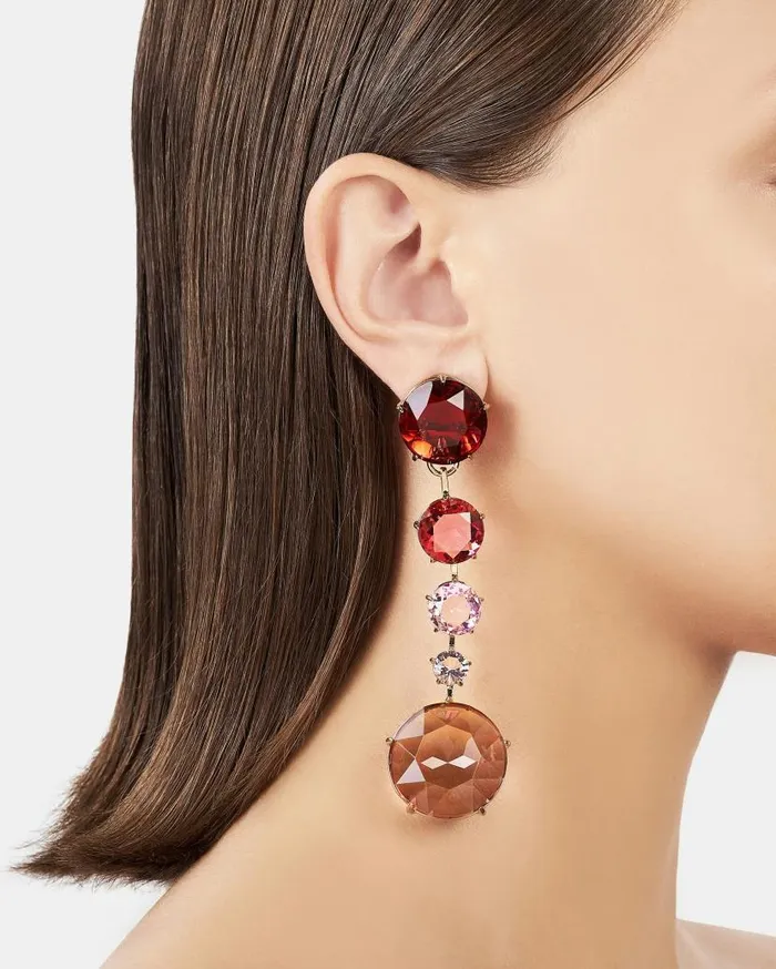 Galactic Crystal Degrade039 Earrings Pink Women Aquazzura Jewelry Galactic Crystal Degrade039 Earrings Pink Women Aquazzura Jewelry