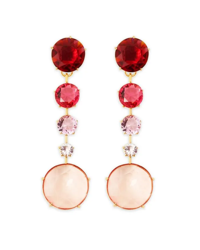 Galactic Crystal Degrade039 Earrings Pink Women Aquazzura Jewelry Galactic Crystal Degrade039 Earrings Pink Women Aquazzura Jewelry