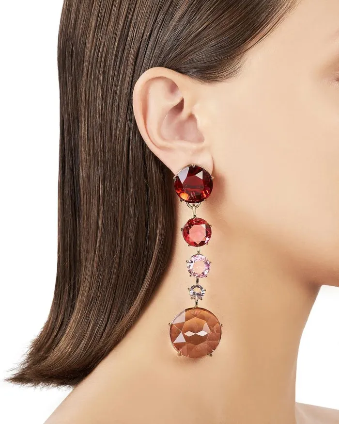 Galactic Crystal Degrade039 Earrings Pink Women Aquazzura Jewelry Galactic Crystal Degrade039 Earrings Pink Women Aquazzura Jewelry