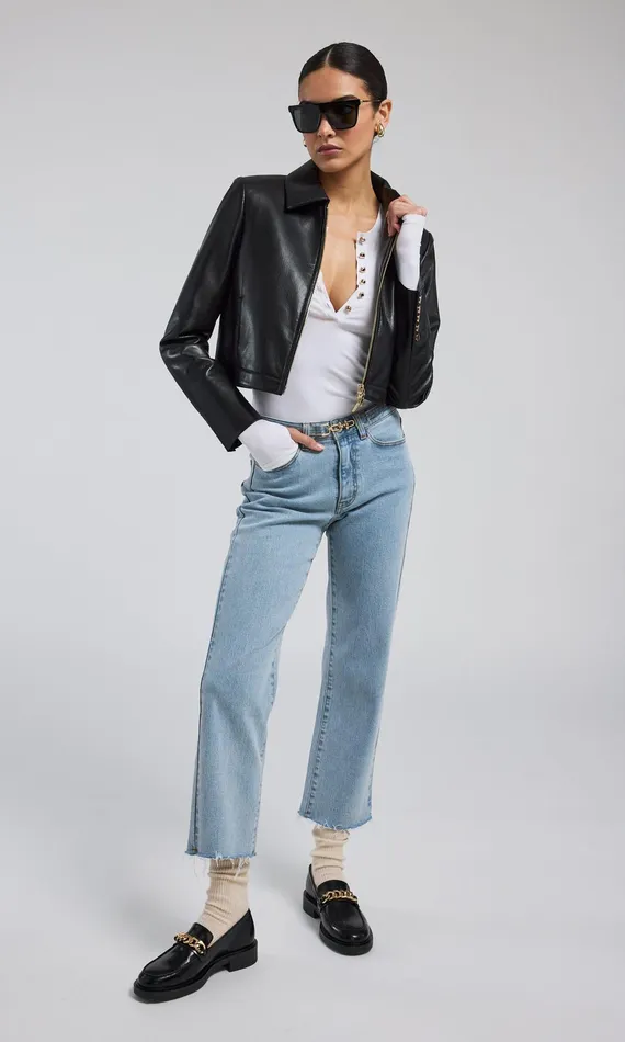 Generation Love Clothing Blazers and Jackets Lola Vegan Leather Jacket Black 8211 Women