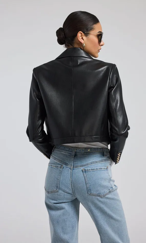 Generation Love Clothing Blazers and Jackets Lola Vegan Leather Jacket Black 8211 Women