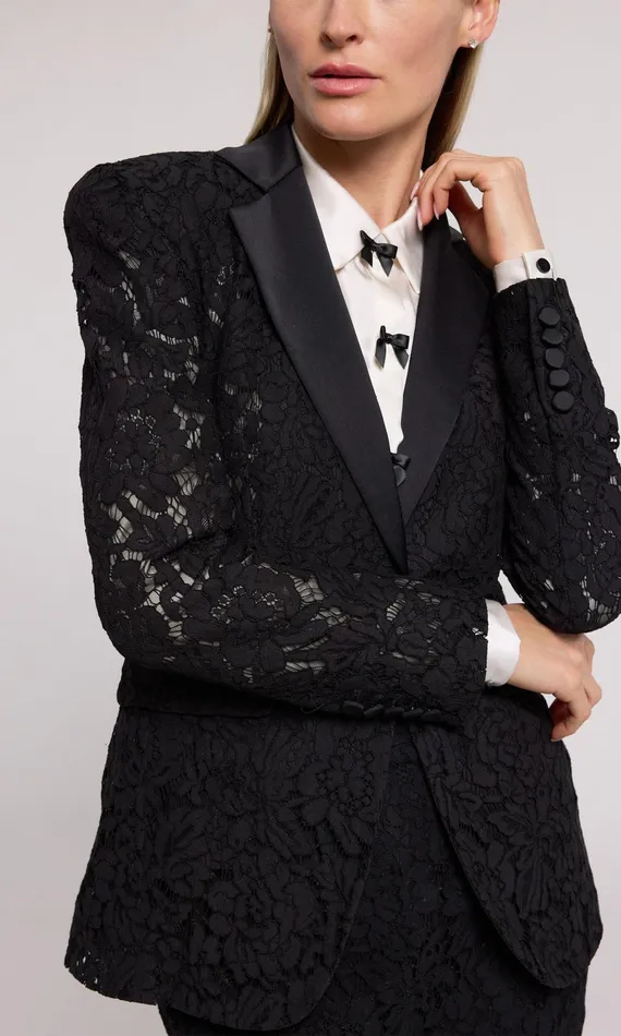 Generation Love Clothing Blazers and Jackets Zoya Lace Blazer Black 8211 Women