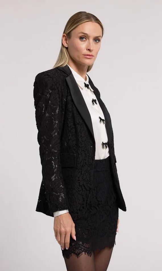 Generation Love Clothing Blazers and Jackets Zoya Lace Blazer Black 8211 Women