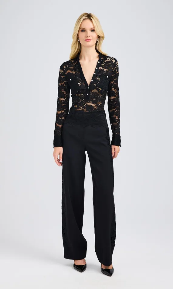 Generation Love Clothing Pants Brenna Lace Combo Pants Black 8211 Women