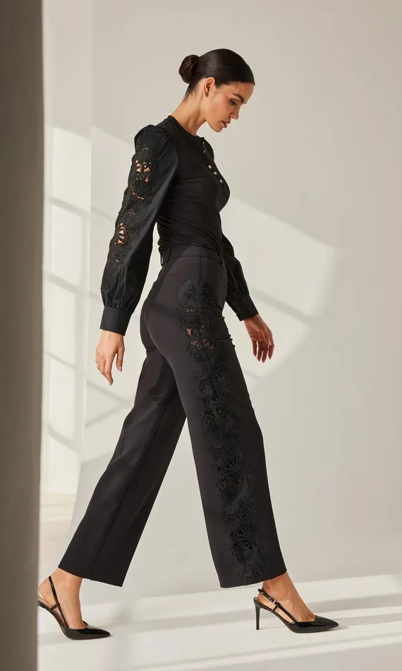 Generation Love Clothing Pants Brenna Lace Combo Pants Black 8211 Women