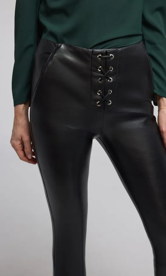 Generation Love Clothing Pants Ryder Vegan Leather LaceUp Legging Black 8211 Women