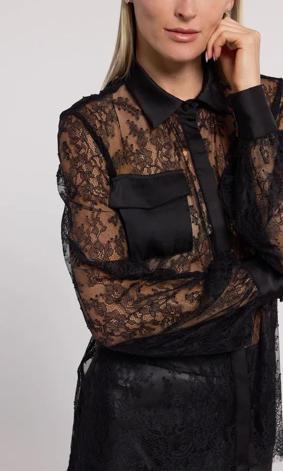 Generation Love Clothing Tops Oslo Lace Shirt Black 8211 Women