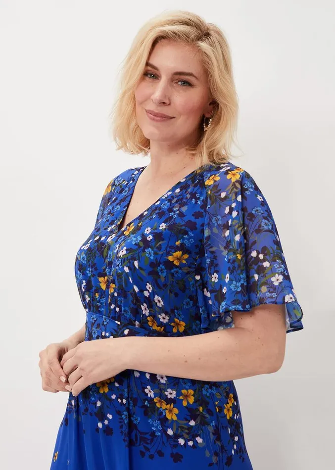 Georgie Tiered Maxi Dress Ceruleancanary Women Phase Eight Dresses