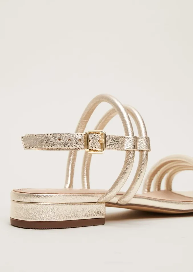 Gold Leather Sandals Gold Women Phase Eight Sandals
