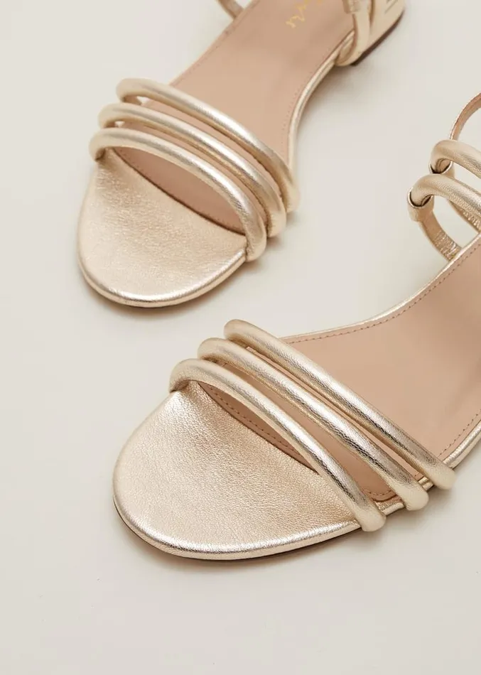 Gold Leather Sandals Gold Women Phase Eight Sandals