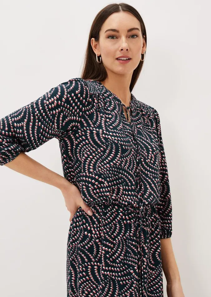 Grace Geo Tile Print Dress Multicoloured Women Phase Eight Dresses