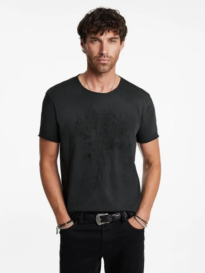 Graphic Tees Men John Varvatos ROSES TEE Black