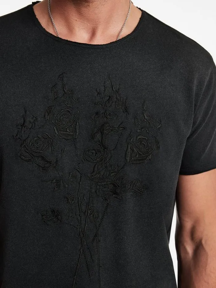 Graphic Tees Men John Varvatos ROSES TEE Black