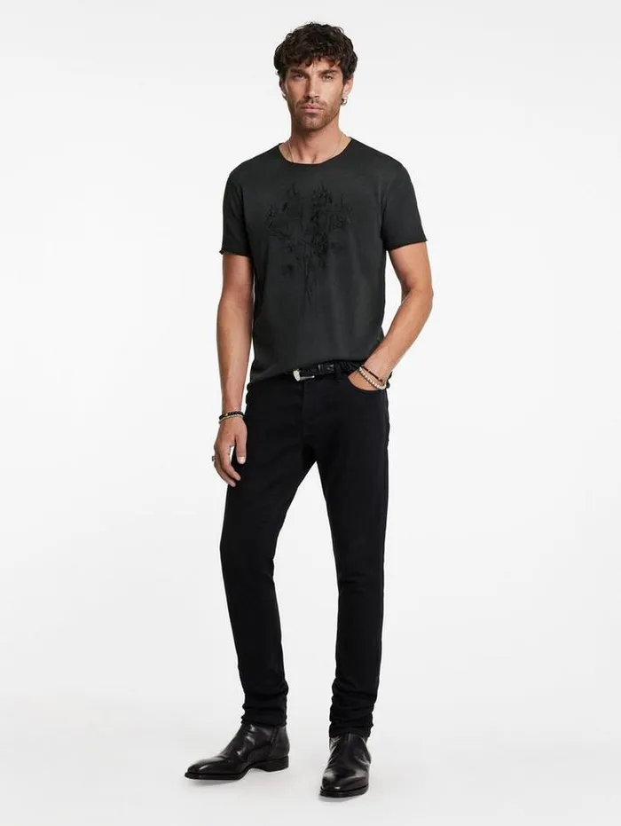 Graphic Tees Men John Varvatos ROSES TEE Black