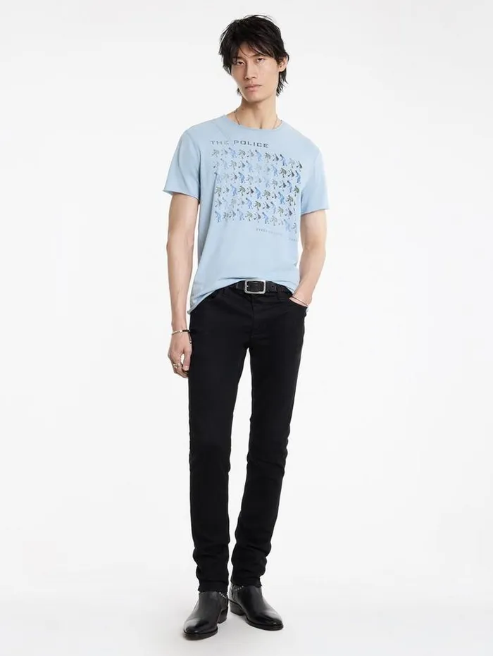 Graphic Tees Men John Varvatos THE POLICE BAND TEE Cement Wht
