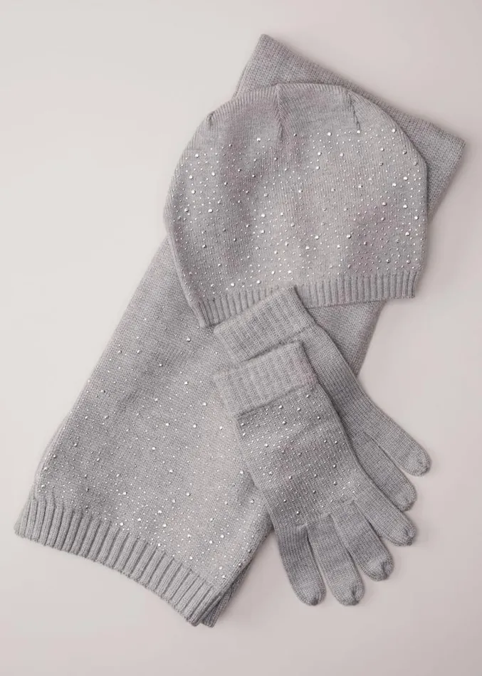 Grey Sparkly Scarf Pale Grey Women Phase Eight Scarves