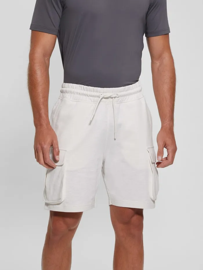 GUESS Activewear Eco Nilo Cargo Shorts White 8211 Men