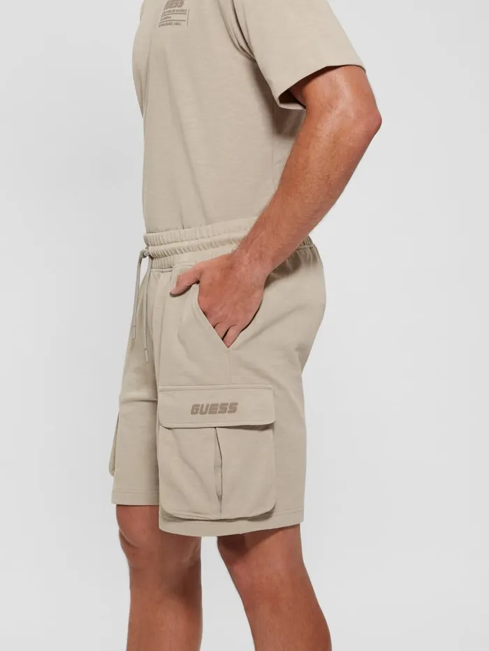 GUESS Activewear Eco Nilo Cargo Shorts White 8211 Men