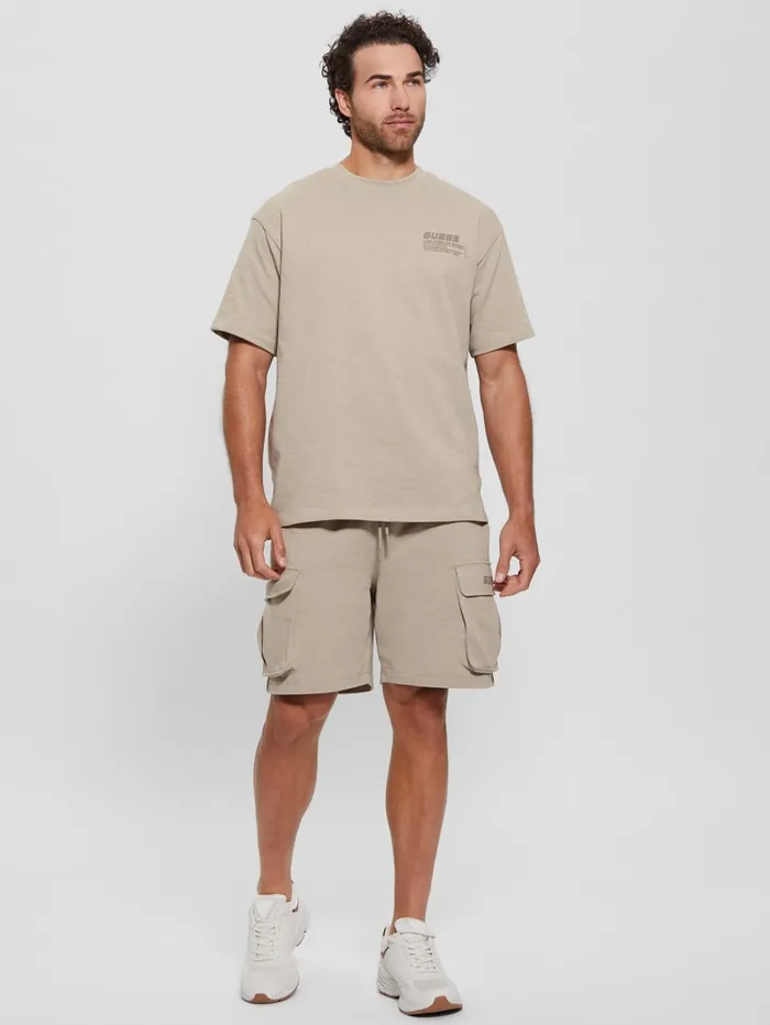 GUESS Activewear Eco Nilo Cargo Shorts White 8211 Men