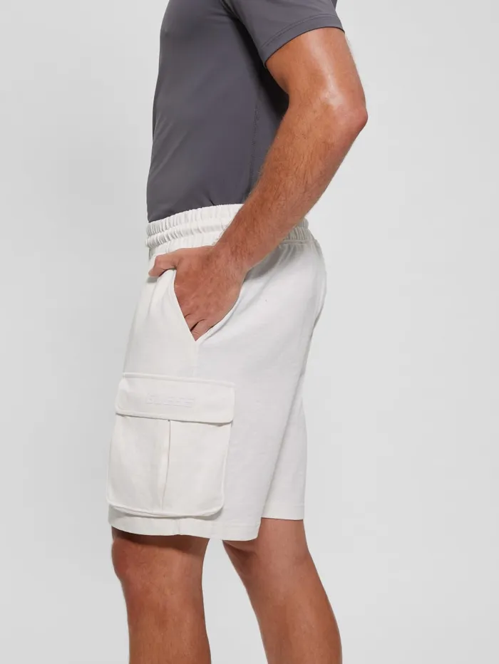 GUESS Activewear Eco Nilo Cargo Shorts White 8211 Men