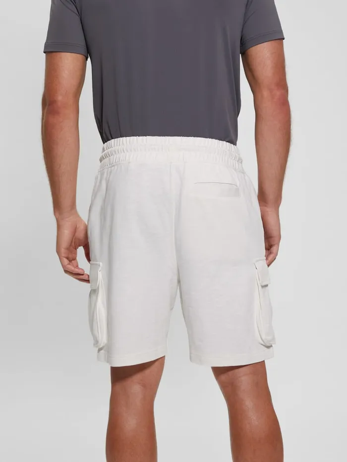 GUESS Activewear Eco Nilo Cargo Shorts White 8211 Men