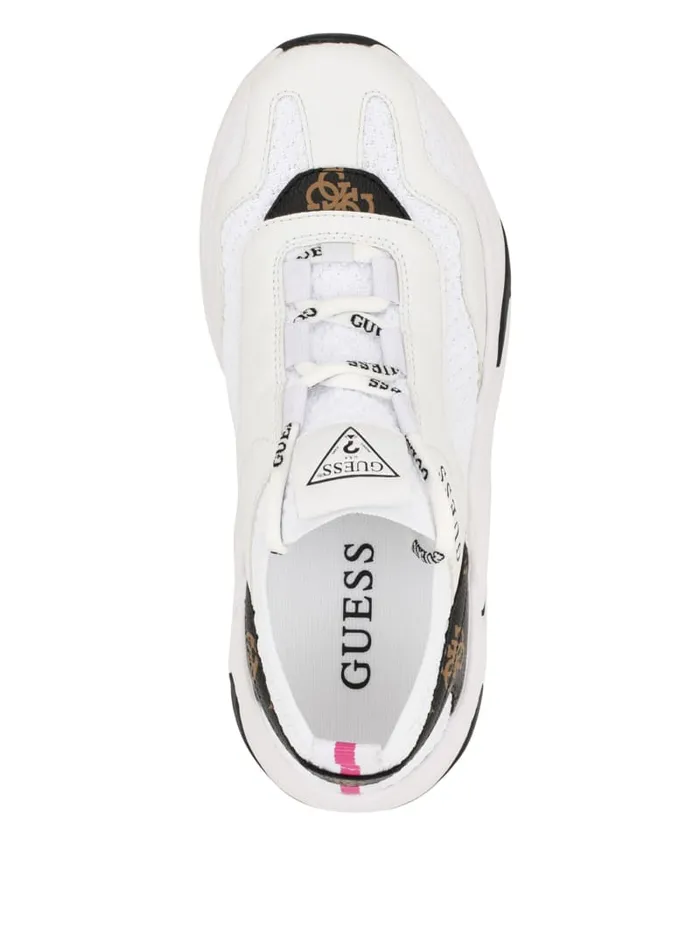 GUESS Activewear Geniver Knit And Quattro G Sneakers White 8211 Women