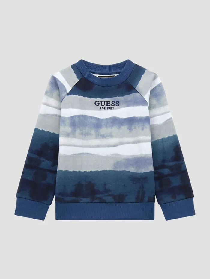 GUESS Baby Boy 0 24M Eco Striped Active Top 3M7 Blue 8211 Kids