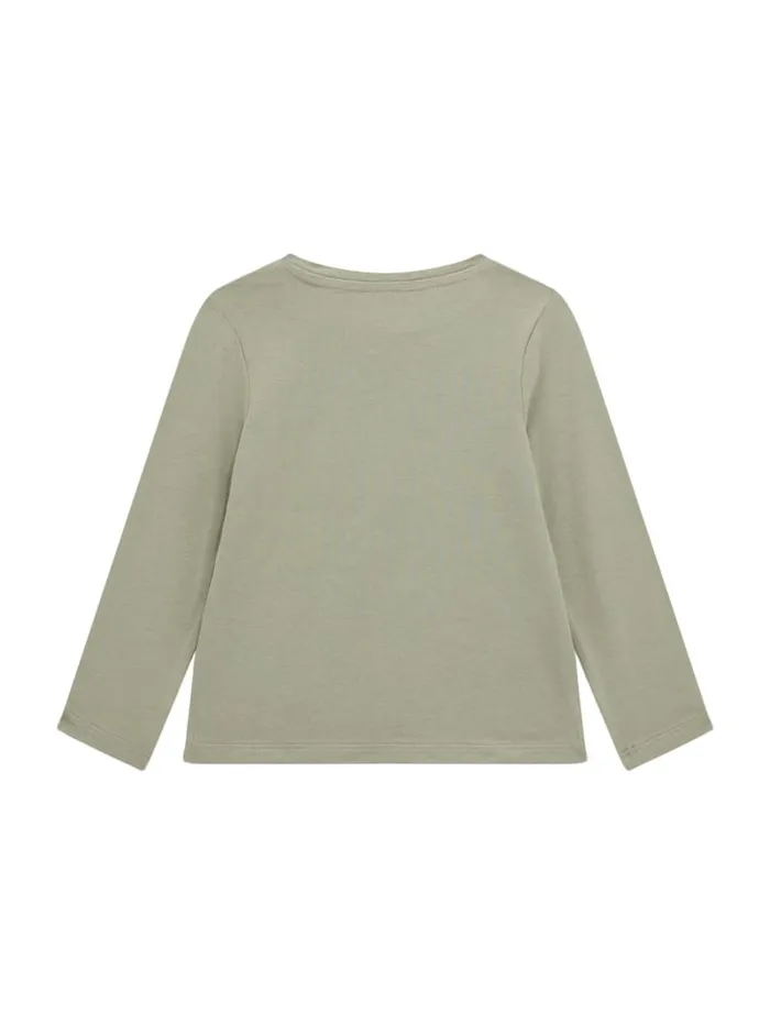GUESS Baby Girl 0 24M Eco Logo LongSleeve Tee 3M7 Green 8211 Kids