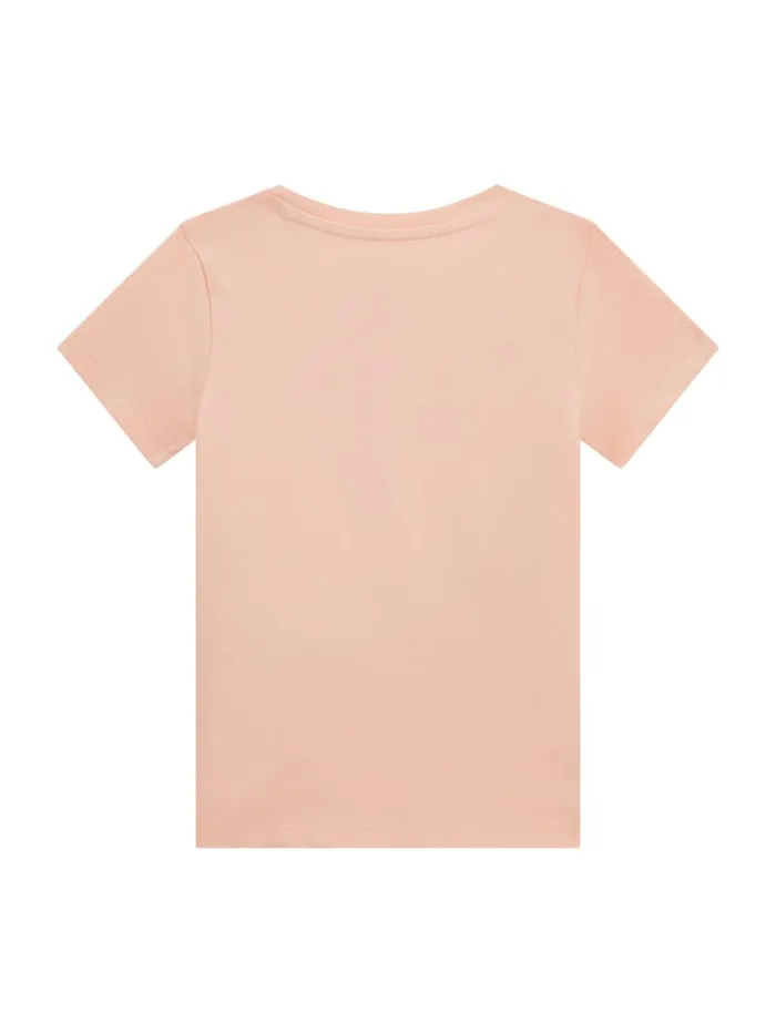 GUESS Baby Girl 0 24M Eco Signature Triangle Tee 3M7 Pink 8211 Kids
