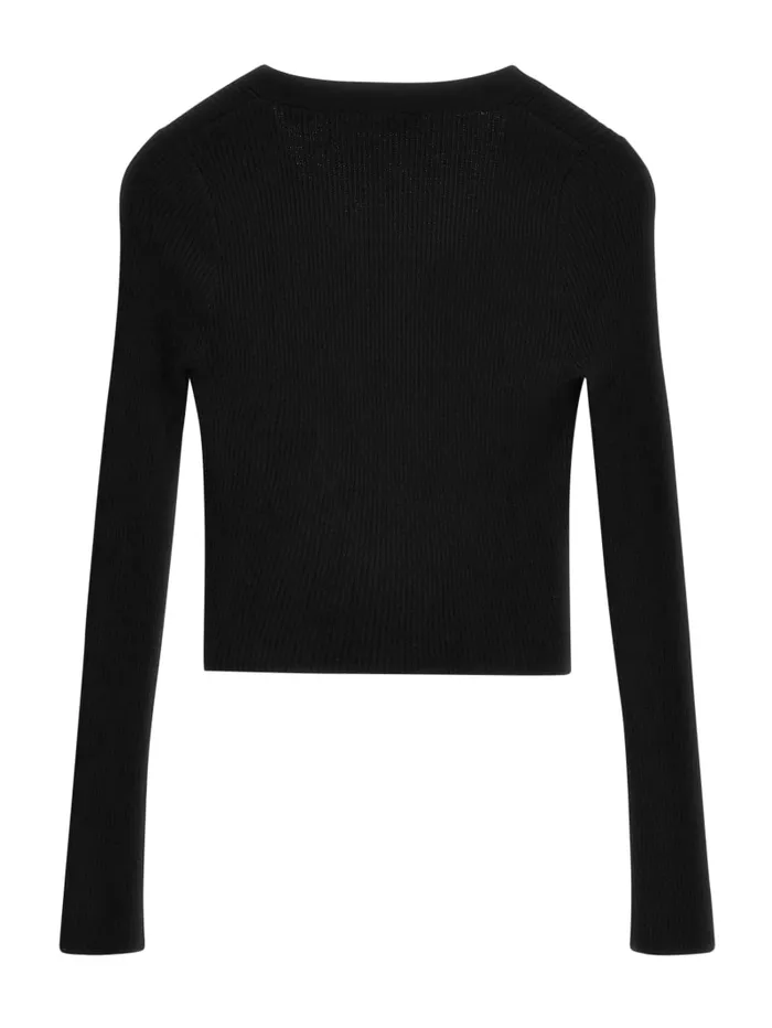 GUESS Big Girl 7 14 Eco Ribbed Cardigan 716 Black 8211 Kids